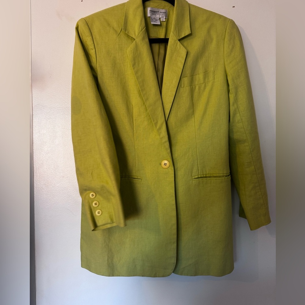 Vintage Vibrant Green Women's Blazer